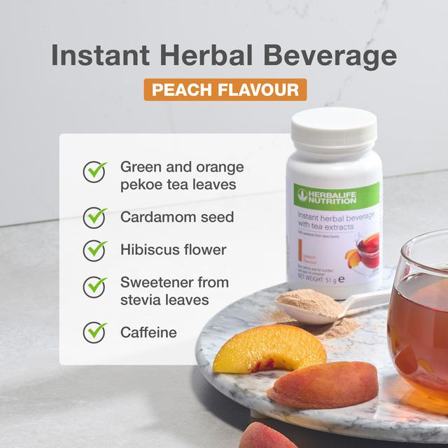 herbaife herbal tea beverage peach flavour benefits