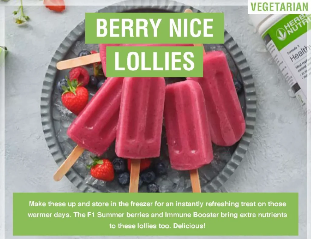 berry nice lollies herbalife recipe