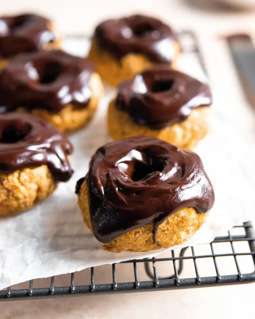 decorative image showing chocolate glazed doughnuts